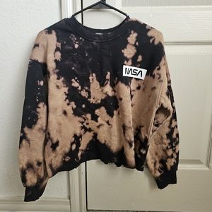 Forever 21 Size Small NASA Cropped Tie Dye Hoodie